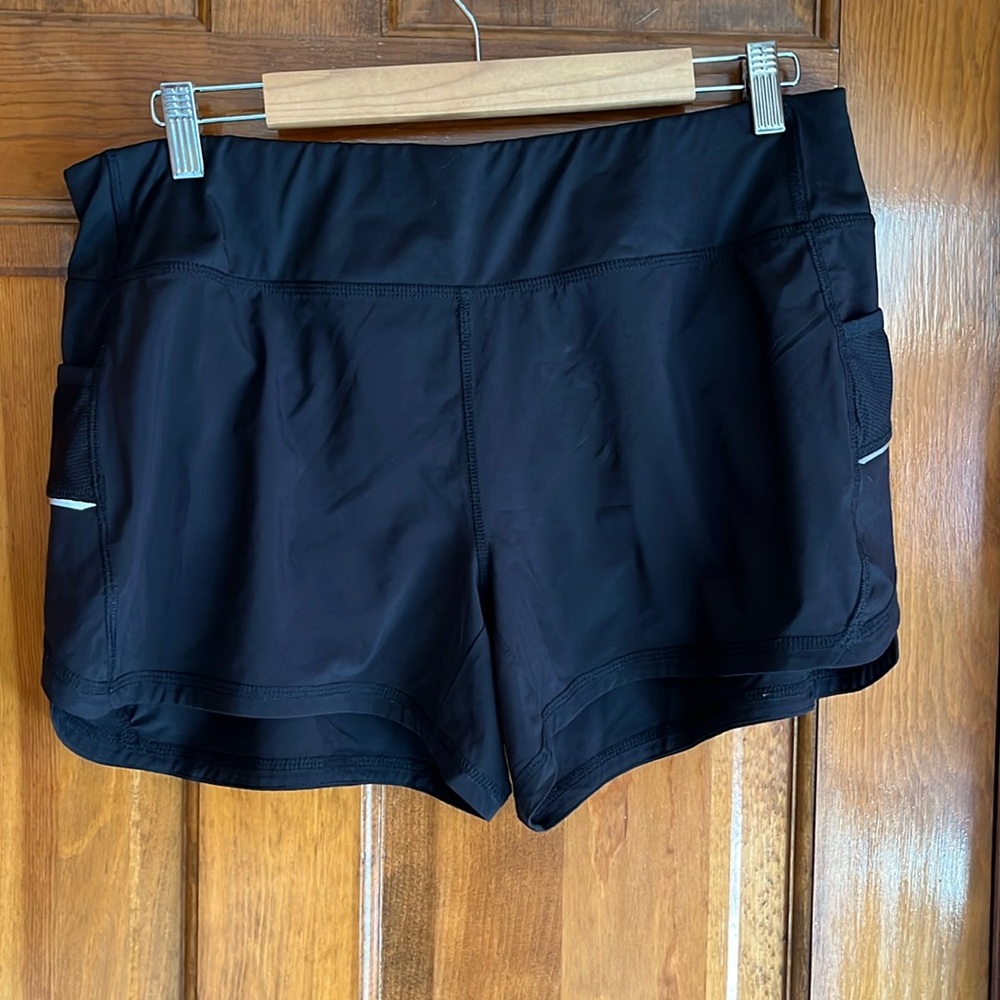 Athleta Black Lined Running Shorts Size Large